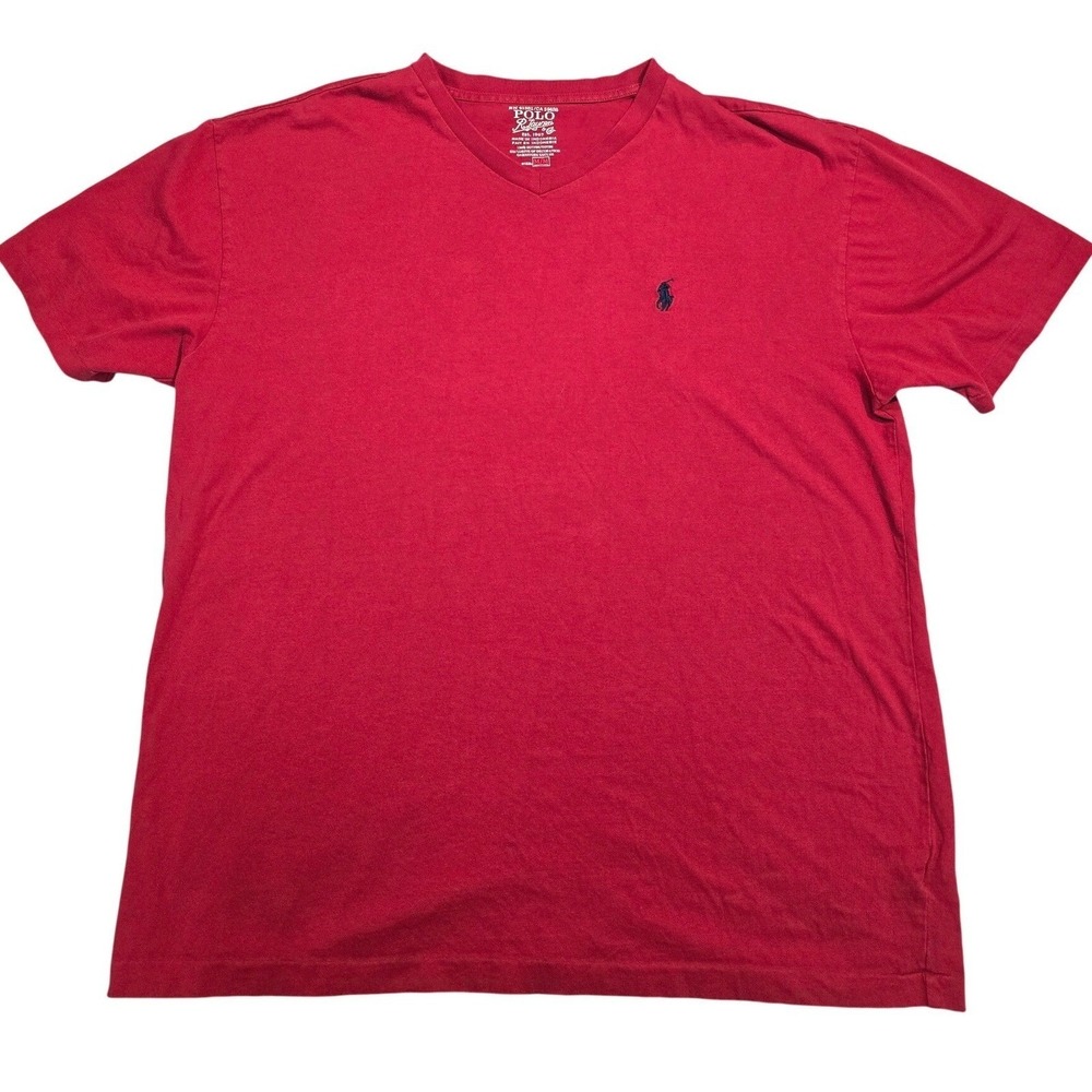 Polo Ralph Lauren V-Neck T-Shirt Bundle 4 Mens (3)L & (1)M Cotton Classic Logo - Picture 3 of 16